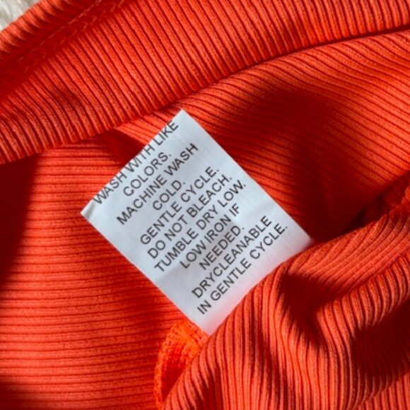 2/$30 Shein Long-Sleeve Orange Top Ladies Junior Size S - Picture 7 of 8
